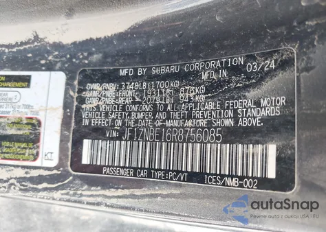 2024 Toyota Gr86 Premium from USA, damaged, VIN JF1ZNBE16R8756085